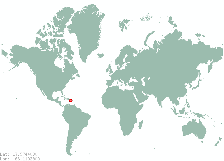 Guayama Zona Urbana in world map